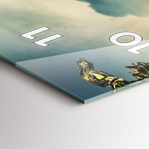 Modern vertical wall clock Waves Sunset Perspective