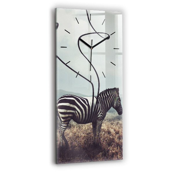 Modern vertical wall clock Zebra – Abstraction