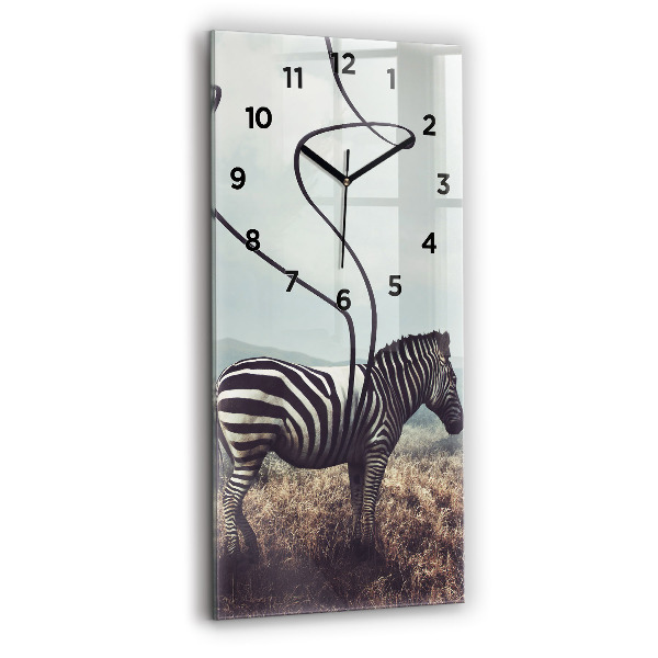 Modern vertical wall clock Zebra – Abstraction