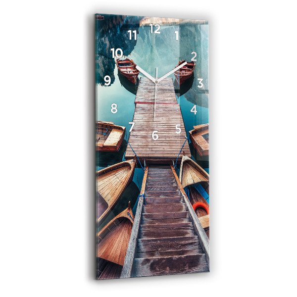 Modern vertical wall clock Pier and Lake
