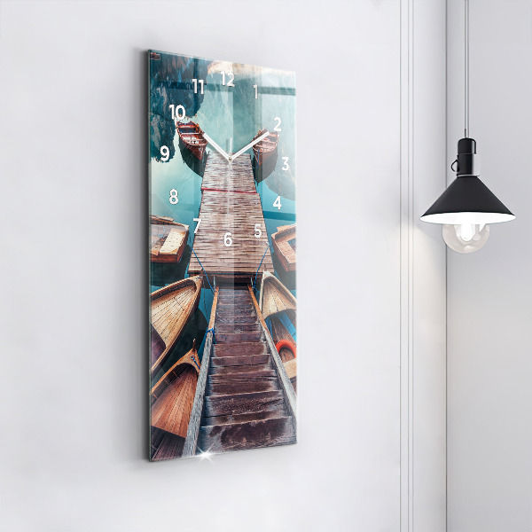 Modern vertical wall clock Pier and Lake