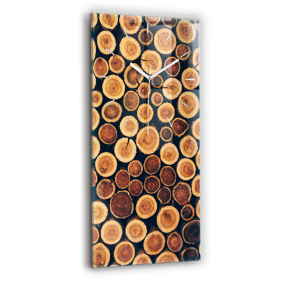 Modern vertical wall clock Wood