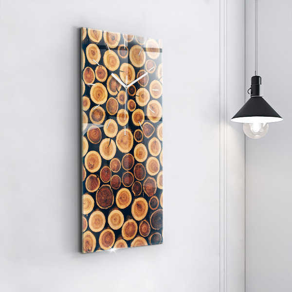 Modern vertical wall clock Wood