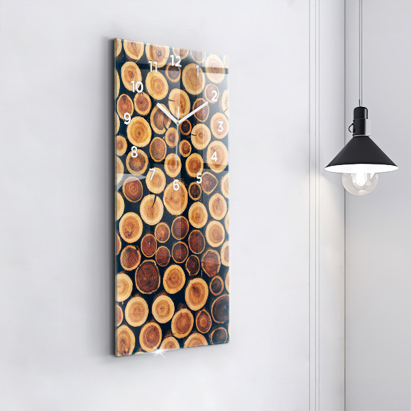 Modern vertical wall clock Wood