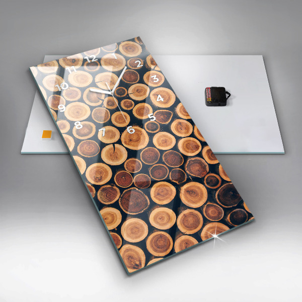 Modern vertical wall clock Wood