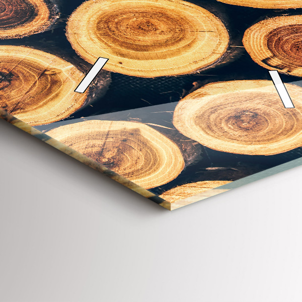 Modern vertical wall clock Wood