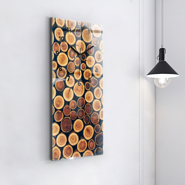 Modern vertical wall clock Wood