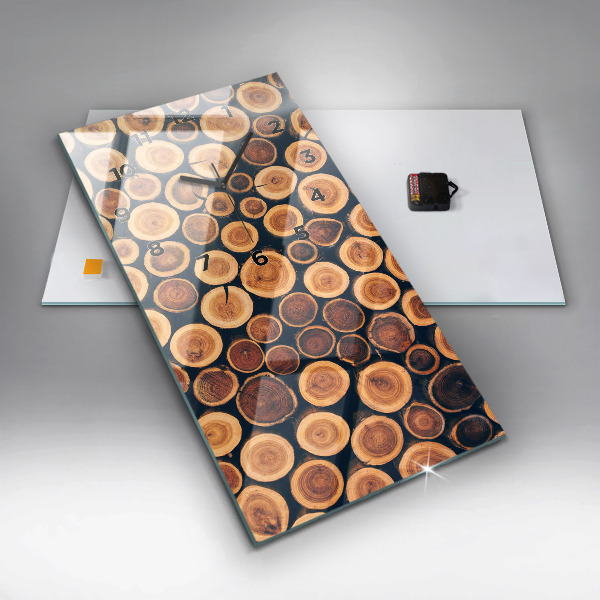 Modern vertical wall clock Wood