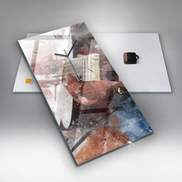 Modern vertical wall clock Guitar Visualization