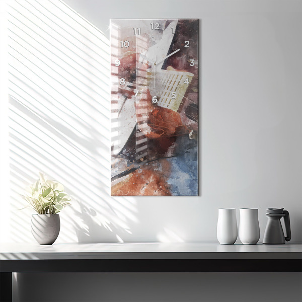 Modern vertical wall clock Guitar Visualization