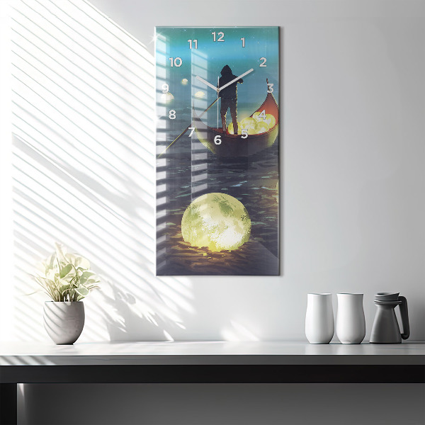 Modern vertical wall clock Abstraction