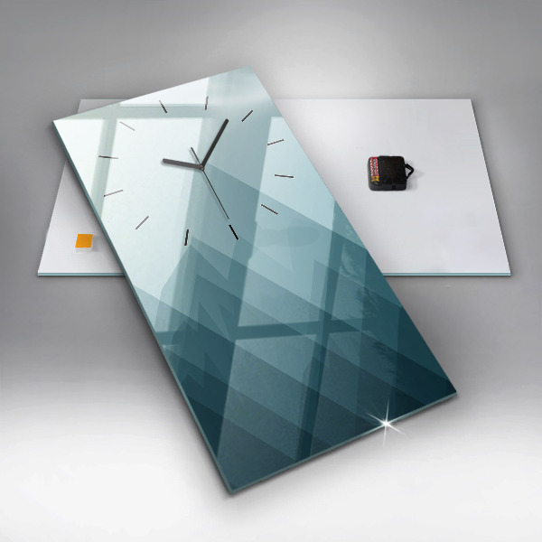 Modern vertical wall clock Geometric figures