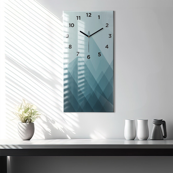 Modern vertical wall clock Geometric figures