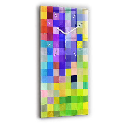 Modern vertical wall clock Composition of Squares