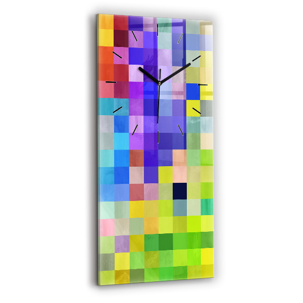 Modern vertical wall clock Composition of Squares