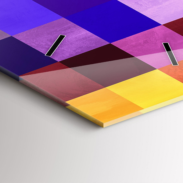 Modern vertical wall clock Composition of Squares
