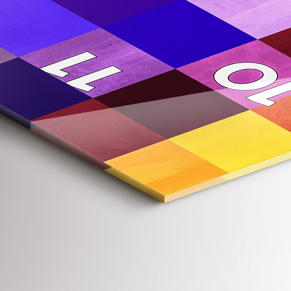 Modern vertical wall clock Composition of Squares