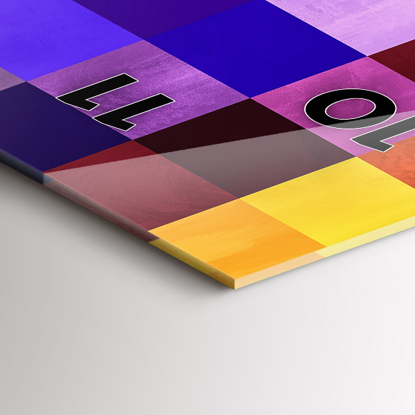 Modern vertical wall clock Composition of Squares