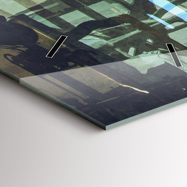 Modern vertical wall clock Cyberpunk