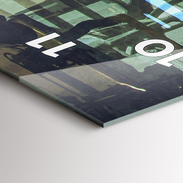 Modern vertical wall clock Cyberpunk