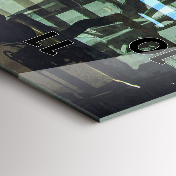 Modern vertical wall clock Cyberpunk