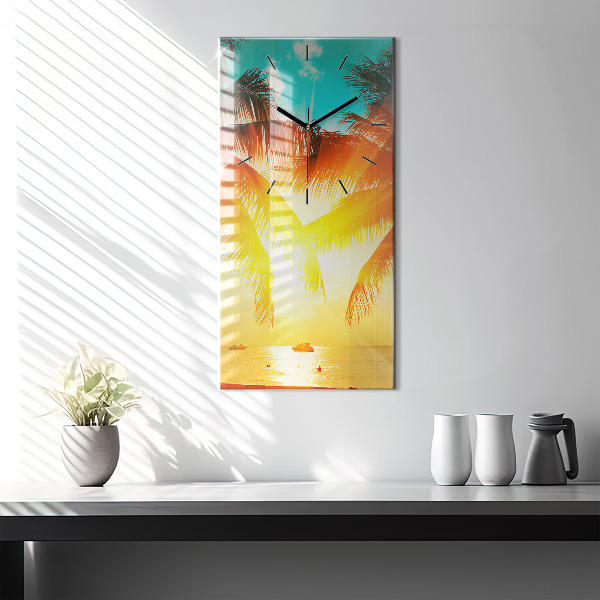 Modern vertical wall clock Holidays Relaxation Summer