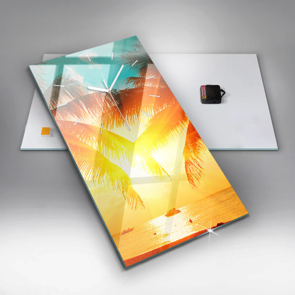 Modern vertical wall clock Holidays Relaxation Summer