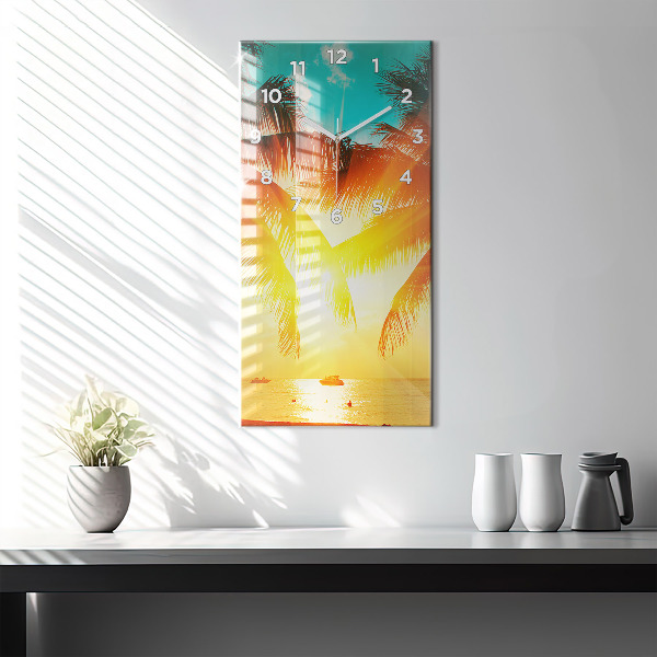 Modern vertical wall clock Holidays Relaxation Summer