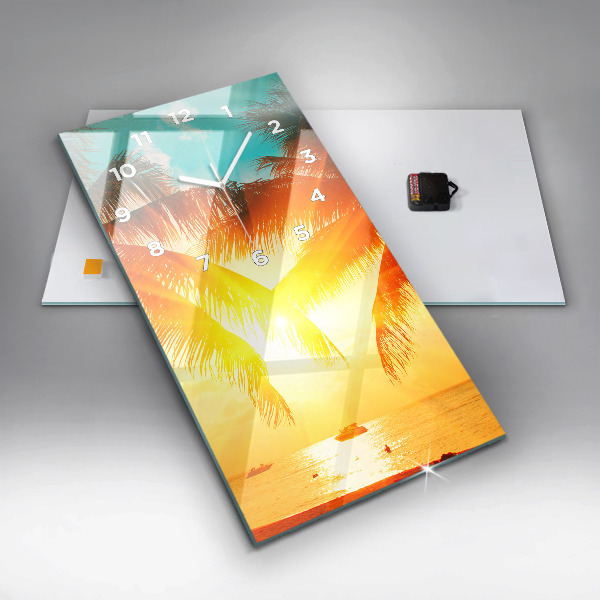 Modern vertical wall clock Holidays Relaxation Summer