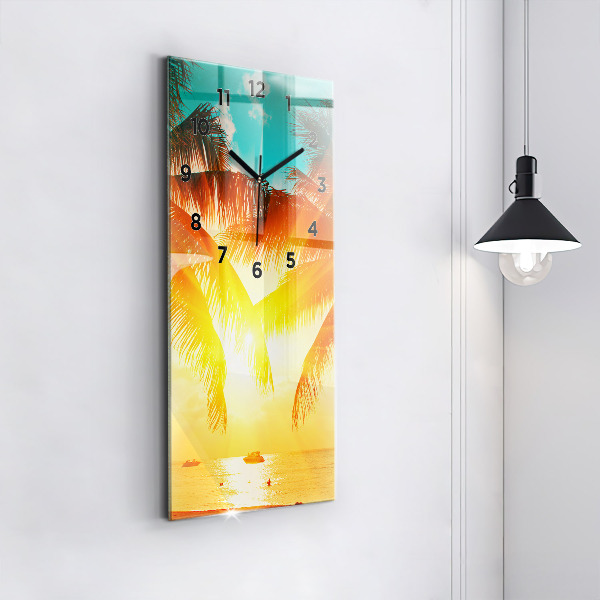 Modern vertical wall clock Holidays Relaxation Summer
