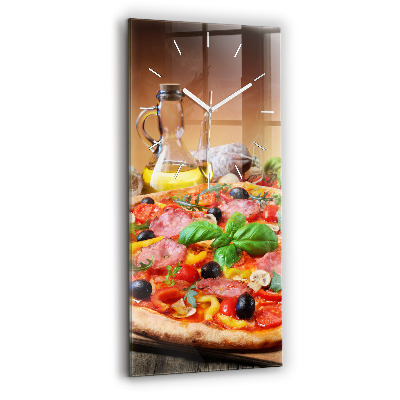 Modern vertical wall clock The Culinary Heart of Italy