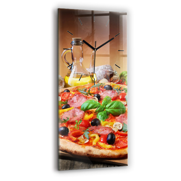Modern vertical wall clock The Culinary Heart of Italy