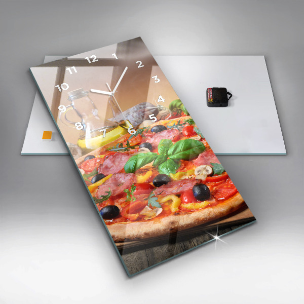 Modern vertical wall clock The Culinary Heart of Italy