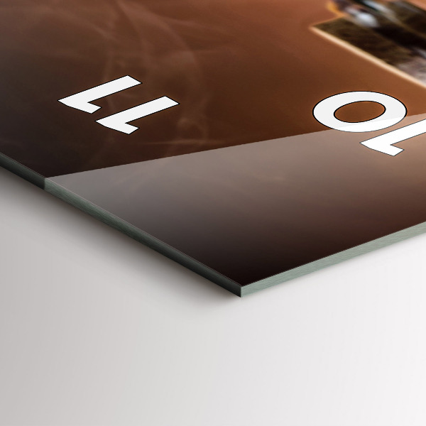 Modern vertical wall clock The Culinary Heart of Italy