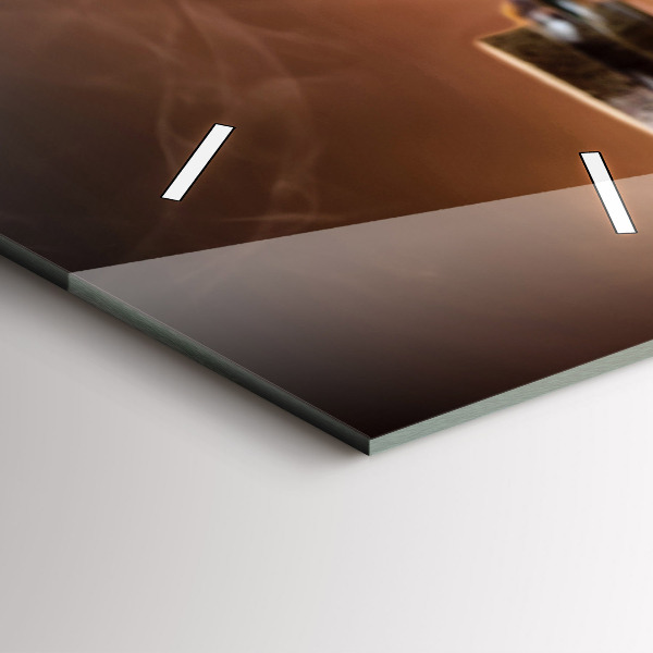 Modern vertical wall clock The Culinary Heart of Italy