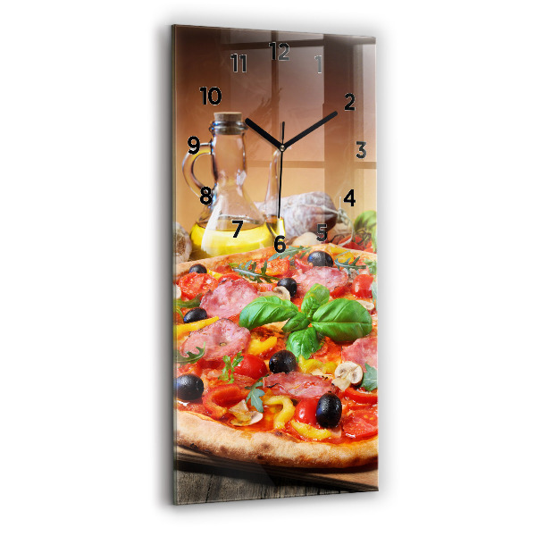 Modern vertical wall clock The Culinary Heart of Italy