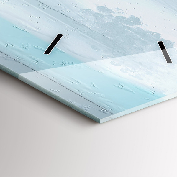 Modern vertical wall clock Abstract oil landscape