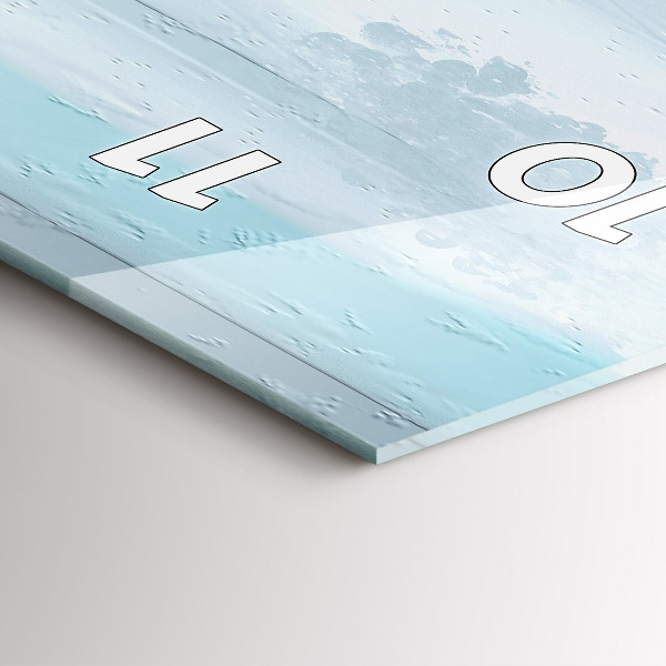 Modern vertical wall clock Abstract oil landscape