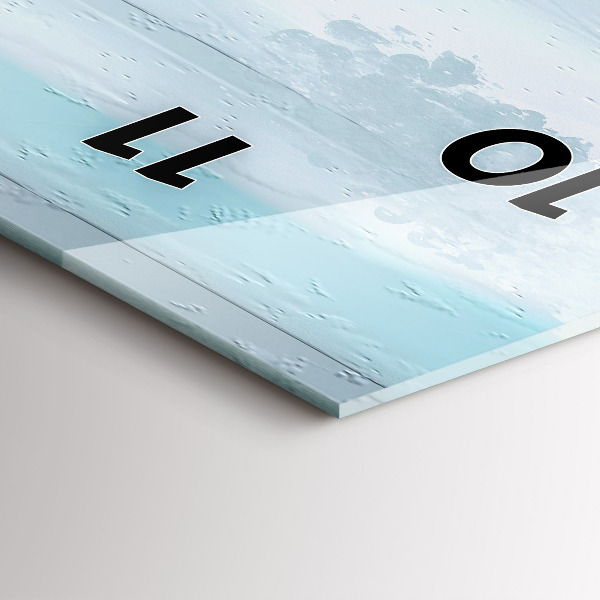 Modern vertical wall clock Abstract oil landscape