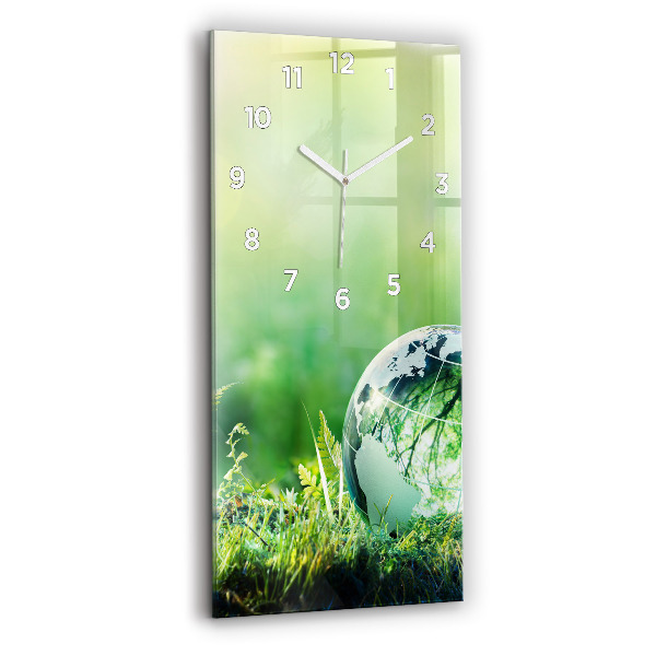 Modern vertical wall clock Globe