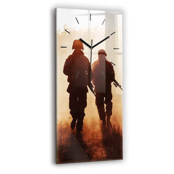 Modern vertical wall clock United States Marines