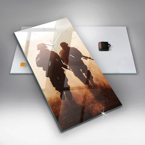 Modern vertical wall clock United States Marines
