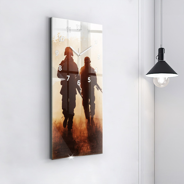 Modern vertical wall clock United States Marines