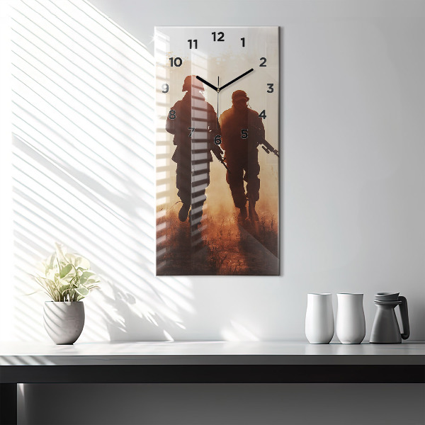 Modern vertical wall clock United States Marines