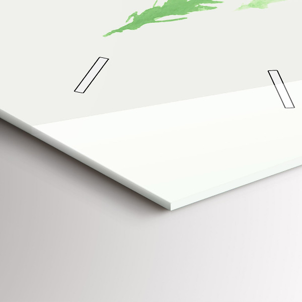 Modern vertical wall clock Painting green forest