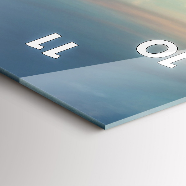 Modern vertical wall clock New York Manhattan