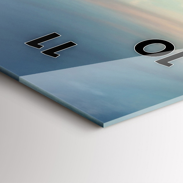 Modern vertical wall clock New York Manhattan