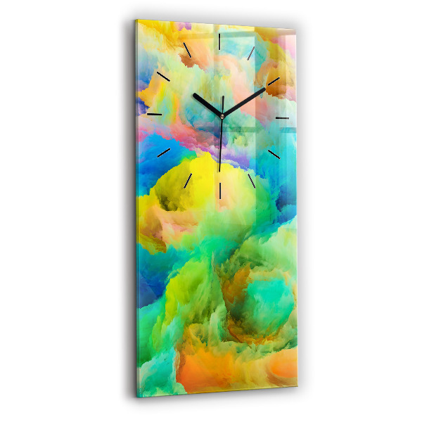 Modern vertical wall clock Fractal Texture