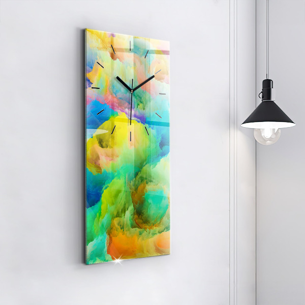 Modern vertical wall clock Fractal Texture