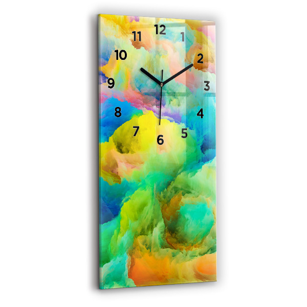 Modern vertical wall clock Fractal Texture